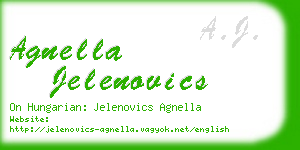 agnella jelenovics business card